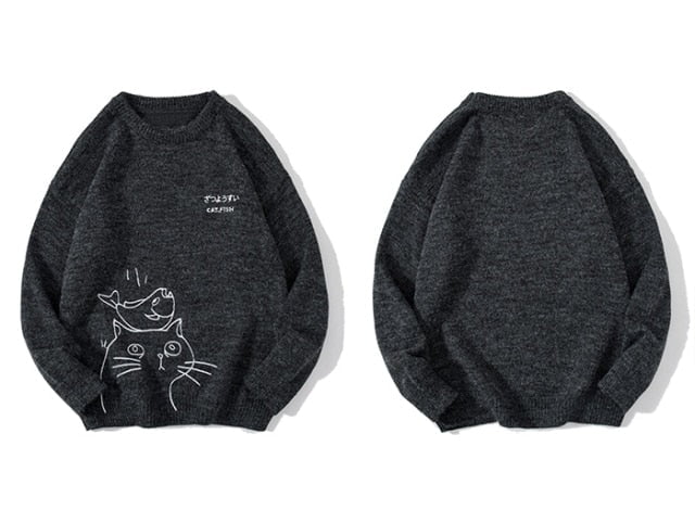 Men's cashmere sweater catfish – Catseven store